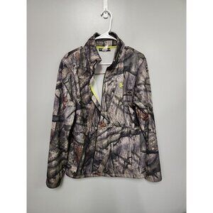 Men's Under Armour x Mossy Oak Camo Full-Zip Jacket L Pockets Hunting Activewear
